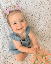Lilac Bow Clips